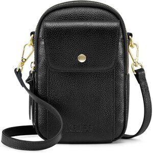 Women Crossbody Bag Trendy, Leather Cell Phone Bag Vintage Small Shoulder Purse